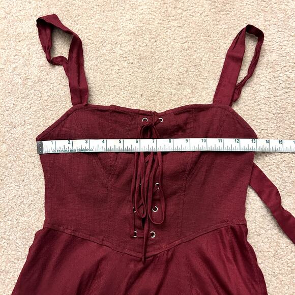 Free People Intimately Not a Chance Corset Wild Garnet Whimsical Dress XS - Picture 10 of 12